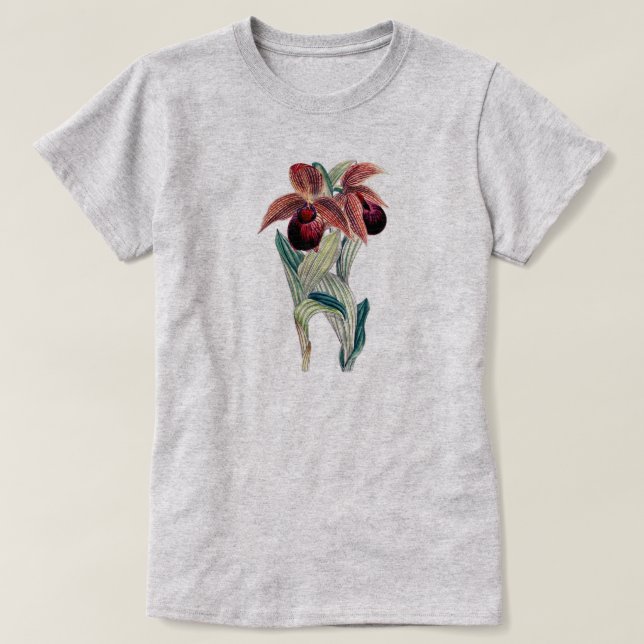 CAMISETA ILUSTRACION DE ORQUÍDICOS EXÓTICOS (TIBÉTICO DE CY (Diseño del anverso)