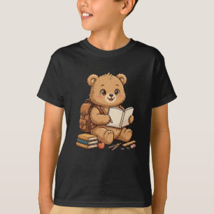 Camiseta Ilustración de osito de peluche de vuelta al cole