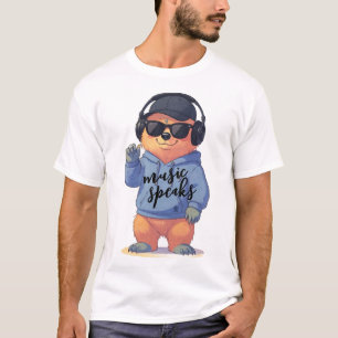 Camiseta ilustración de oso genial,