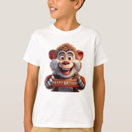 Camiseta Ilustración de oso lindo de cumpleaños feliz de di