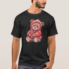 Camiseta Ilustración de oso lindo diseño estilo naturaleza