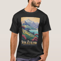 Ilustración de ovejas de Nueva Zelanda Arte de via