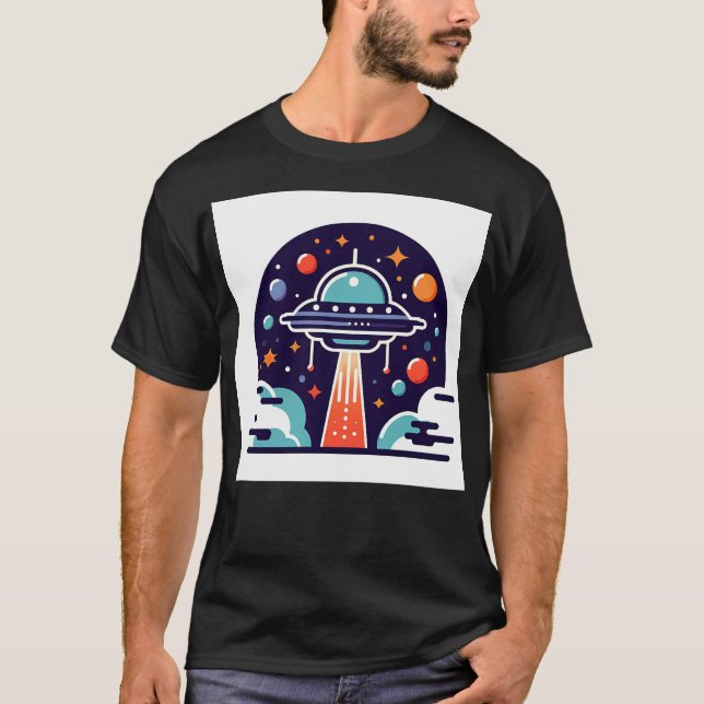 Camiseta Ilustración de ovni (Anverso)
