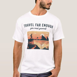 Camiseta Ilustración de paisaje de aventura