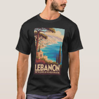 Ilustración de paisaje de Líbano Arte de viaje vin