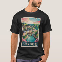 Ilustración de paisaje de Luxemburgo Arte de viaje
