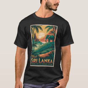 Camiseta Ilustración de paisaje de Sri Lanka Arte de viaje