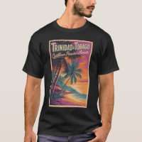 Ilustración de paisaje de Trinidad y Tobago Viajes