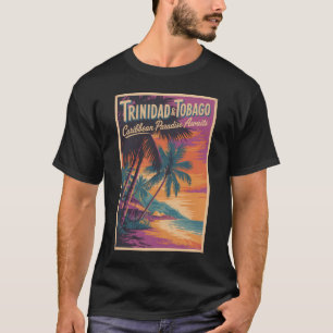 Camiseta Ilustración de paisaje de Trinidad y Tobago Viajes