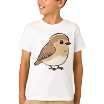 Ilustración de pajarito gordito adorable - Pequeño