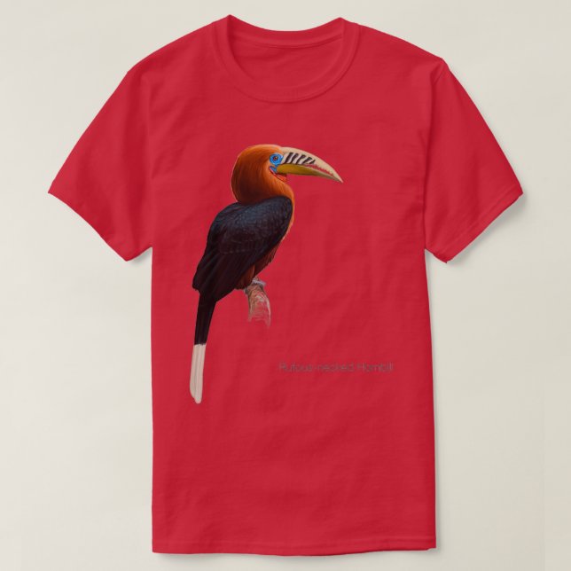 Camiseta Ilustracion de pájaro detallado de Bucerótido de c (Diseño del anverso)