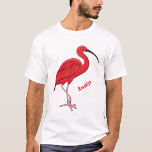 Camiseta Ilustracion de pájaro ibis de escarlata personaliz