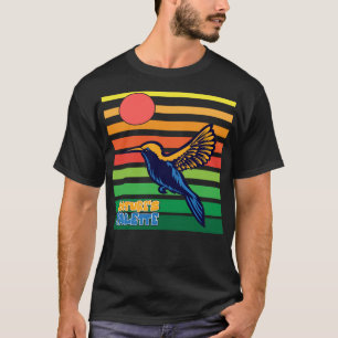 Camiseta Ilustración de pájaro vintage arte de colibrí