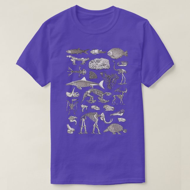 Camiseta Ilustracion de paleontología 3 (Diseño del anverso)