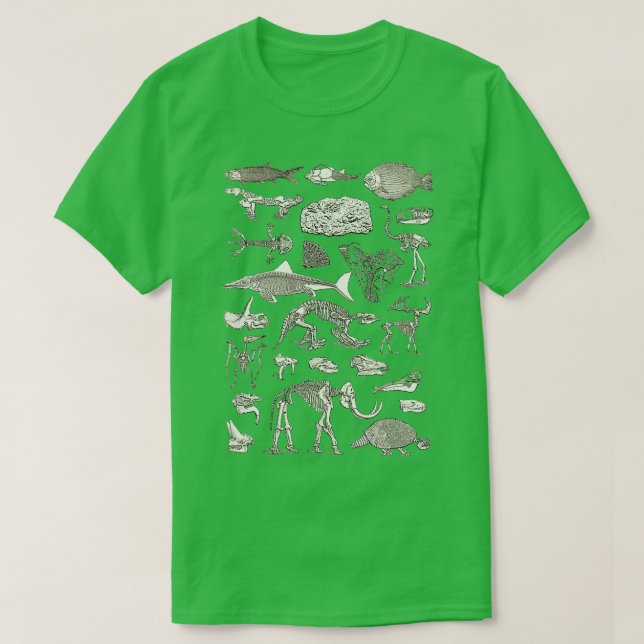 Camiseta Ilustracion de paleontología 6 (Diseño del anverso)