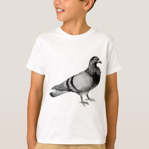Camiseta Ilustracion de paloma de vintage