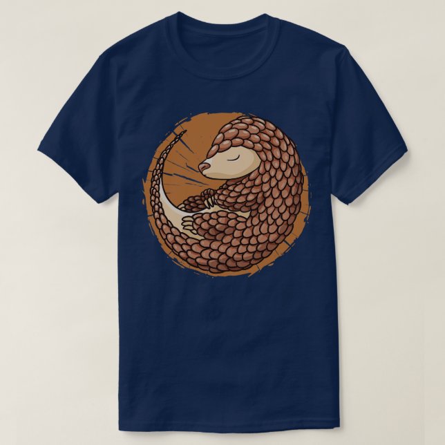 Camiseta Ilustracion de Pangolin Durmiente (Diseño del anverso)