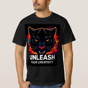Camiseta Ilustración de pantera que destaca la creatividad