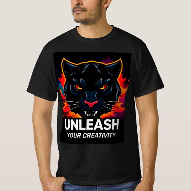 Camiseta Ilustración de pantera que destaca la creatividad (Anverso)