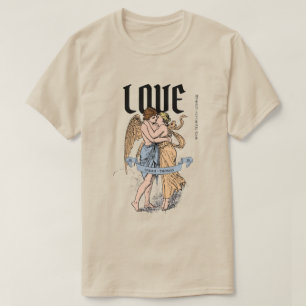 Camiseta Ilustración de pareja romántica - Abrazo de amor