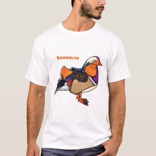 Camiseta Ilustracion de pato de mandarina colorida
