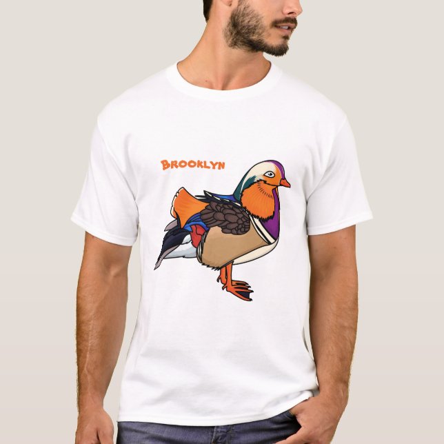 Camiseta Ilustracion de pato de mandarina colorida (Anverso)
