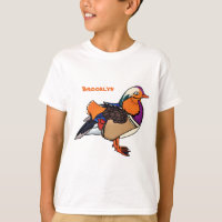 Ilustracion de pato de mandarina colorida