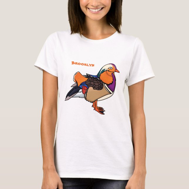 Camiseta Ilustracion de pato de mandarina colorida (Anverso)