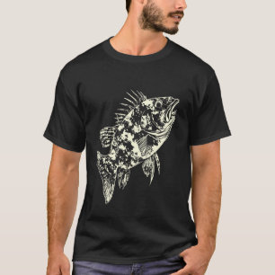 Camiseta Ilustración de peces abstractos Arte de pesca