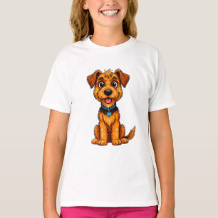 Camiseta Ilustración de perro Airedale Terrier amante de la