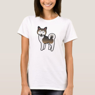 Camiseta Ilustración de perro Alaskan Malamute de color sab