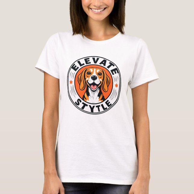 Camiseta Ilustración de perro Beagle alegre (Anverso)