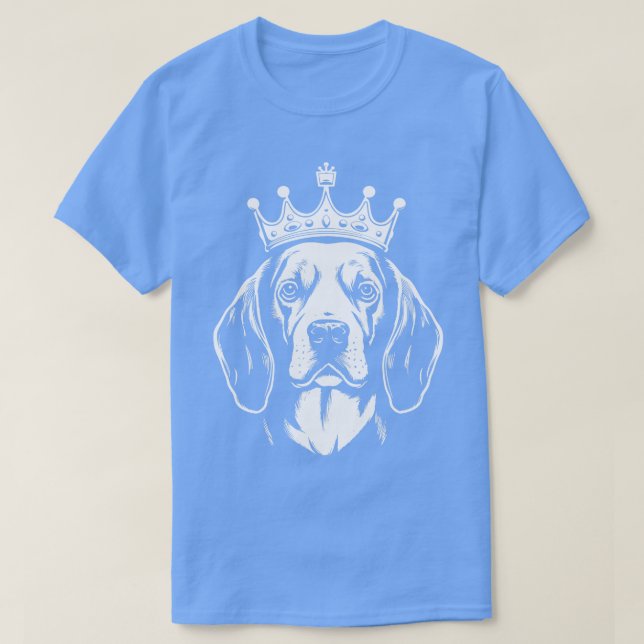 Camiseta Ilustración de perro Beagle con corona 2 (Diseño del anverso)