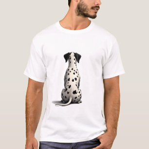 Camiseta Ilustración de perro dálmata vintage desde atrás M