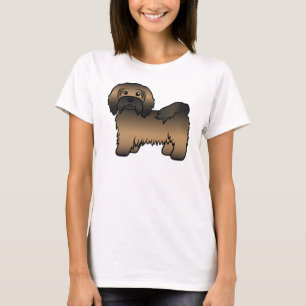 Camiseta Ilustración de perro de dibujos animados Havanés a