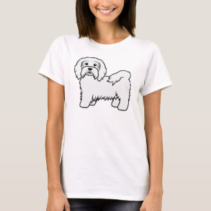 Camiseta Ilustración de perro de dibujos animados Havanés b