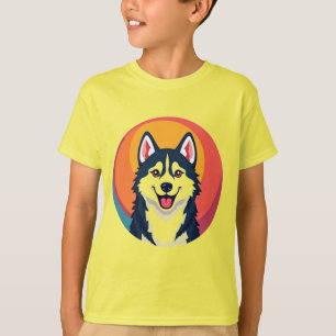 Camiseta Ilustración de perro de dibujos animados lindo
