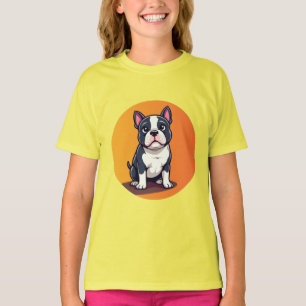 Camiseta Ilustración de perro de dibujos animados lindo