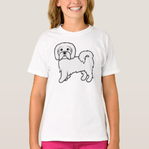 Camiseta Ilustración de perro de dibujos animados lindo Cot