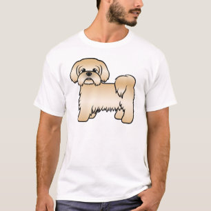 Camiseta Ilustración de perro de dibujos animados lindo Shi