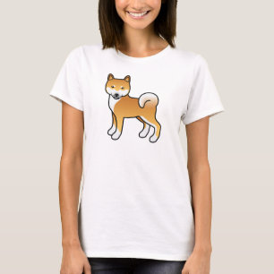 Camiseta Ilustración de perro de dibujos animados lindo Shi