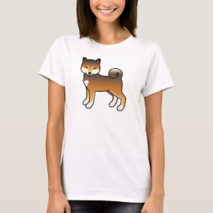 Camiseta Ilustración de perro de dibujos animados lindo Shi