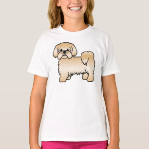 Camiseta Ilustración de perro de dibujos animados lindo Shi