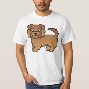 Camiseta Ilustración de perro de dibujos animados Norfolk T