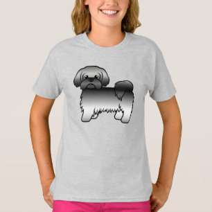 Camiseta Ilustración de perro de dibujos animados Shih Tzu