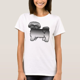 Camiseta Ilustración de perro de dibujos animados Shih Tzu 