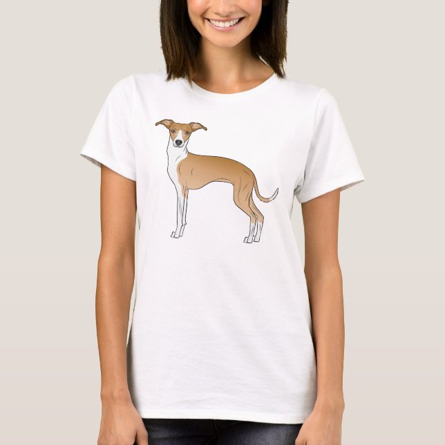 Camiseta Ilustracion De Perro Gris De Amanecer Y Blanco Ita (Anverso)