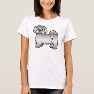 Camiseta Ilustración de perro Lhasa Apso de dibujos animado