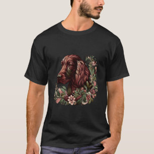 Camiseta Ilustración de perro Setter Irlandés de botánica i