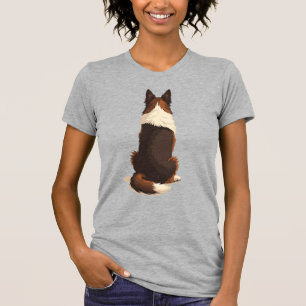 Camiseta Ilustración de perro vintage Border Collie desde a